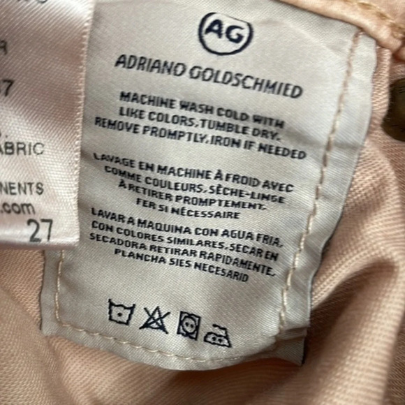 Ag Adriano Goldschmied The Prima Crop Cigarette Crop Stretch Jeans Size 27 - Picture 11 of 11